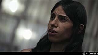 Ebony vampire mistress Lia Lin dominates mesmerized lesbian Latina slave with facesitting scissoring hardcore