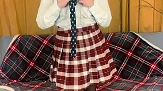 Busty Teacher Strapon Plays Dominating Her Submissive Student