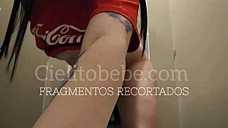 Argentinian babe strips naked masturbates outdoor public airport plane trailer ass exposed