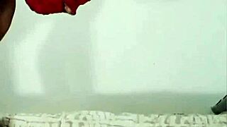 mireladelicia dances in see-through dress and black panties squirting on giant dildos in homemade compilation