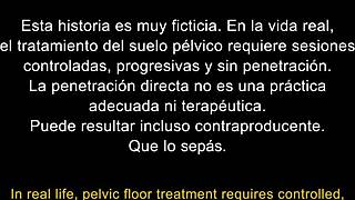 pelvic therapy massage turns interracial dildo ass pounding session