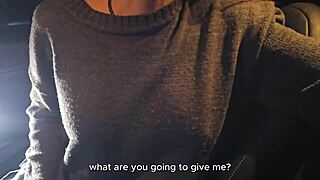 The bookstore girl rips off my condom for creampie rides in the car