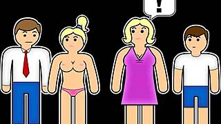 Step Mom's Accidental Downblouse Nude Exposure in Classic Retro Taboo POV Wank