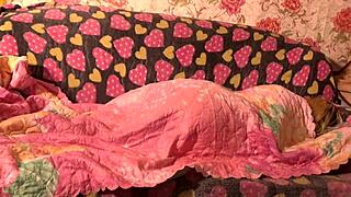 caught my sleeping neighbor milf with big juicy ass, fucked her pussy till creampie overflow