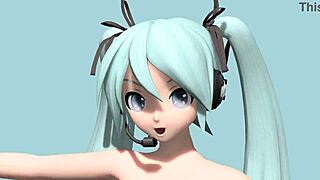 my goddess hatsune miku's big tits and ass shine in nude mod