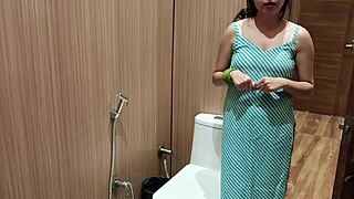indian bhabhi deepthroats after bath then fucks hard under shower with piss play