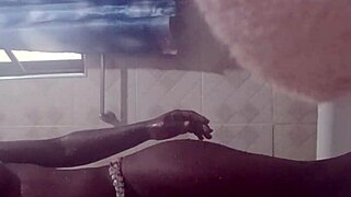 Crazybitch Fingers Herself in Shower Before Big Dick Anal
