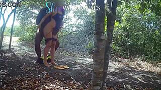 curvy latina bbw wife bent over fucked doggystyle by muscular bbc bodybuilder on beach