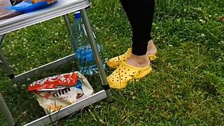 Milf Brunette Vacation Sex Vlog - Homemade Camping Foot Fetish And Dirty Action