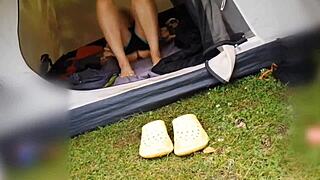 Milf Brunette Vacation Sex Vlog - Homemade Camping Foot Fetish And Dirty Action