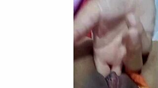 hey my husbands cousin was hiding watching me rub my clit i called him over and gave it good