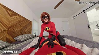 vr conk redhead elastigirl wanna get anally fucked in ripped incredibles costume?
