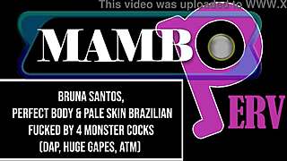 bruna santos shakes her perfect ass on bbc monster cocks for dap anal and huge gapes ob408