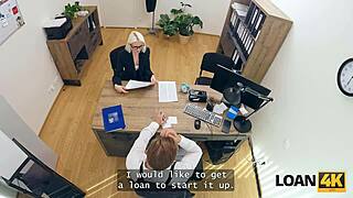 Loan4k daruma rai launches biz with managers hard anal office pounding!