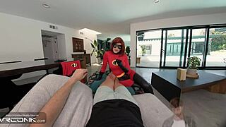 vr conk redhead elastigirl wanna get anally fucked in ripped incredibles costume?