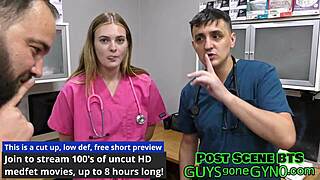 Nurse Tyler Lynn Dominates Dr Canada with Big Cock Fetish in Latex Gloves