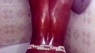 Crazybitch Fingers Herself in Shower Before Big Dick Anal