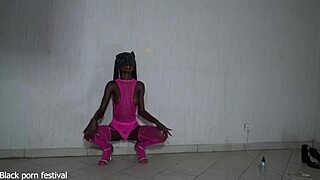 hot skinny ebony nympho wraps long legs around your throbbing cock tonight