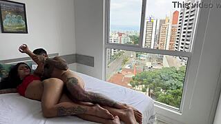 Fucked my friend hard in girlfriend's apartment doggystyle anal assfucking