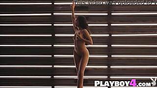 hey check this middle eastern petite milf model stripping naked small tits lingerie tease