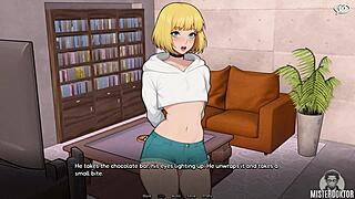i'm stuck bunkered with this petite femboy milf using dildos handjobs and toys on her small tits shemale cock