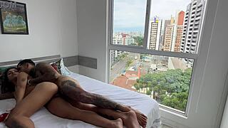 Fucked my friend hard in girlfriend's apartment doggystyle anal assfucking