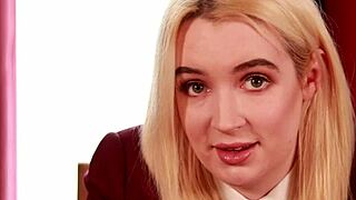 british student teases upskirt joi in casual fun