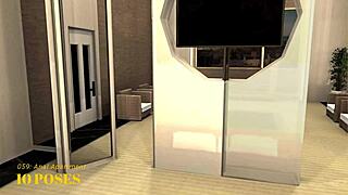 black slut poses nude in imvu anal apartment for erotic cock play