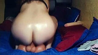 colombian big ass fuck doll rides 10 inch monster cock dildo deep in culo grande