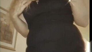 bbw cougar mistress in heels rips clothes for fat ass worship humiliation
