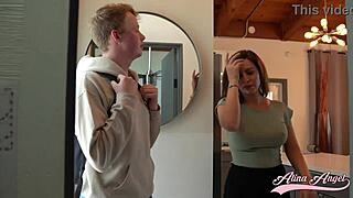 Arabic milf Alina Angel moans as best friend's young son fucks her big ass hard with dirty talk