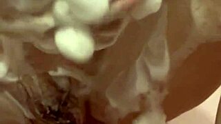 My sexy Japanese wife's hard nipples lickable after period ends!