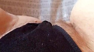 Holy shit Gretala flashes pregnant pussy in sheer thong outdoors!