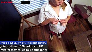 school officer ava siren chokes on student cock deepthroat gagging in office miniskirt humiliation pov