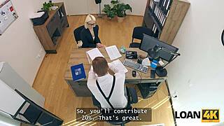 blonde whore begs for rough anal loan payment now