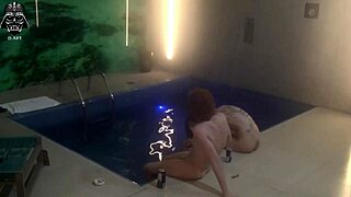 whoa, friends join us for bareback threesome in motel pool? 😏💦