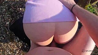 we head into the forest for raw sex that ends with my big finish