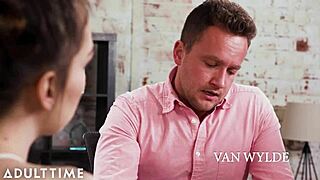 raven right desperately sucks and fucks babysitting boss to prove her worth in car