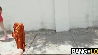 damn this lovely teen takes that huge bbc like a champ in her pussy