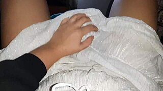 My shy girlfriend in dress licks my pussy so well in this homemade lesbian pov
