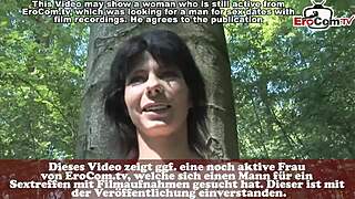 real german milf spreads in forest for stranger's outdoor creampie sex date