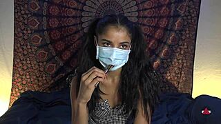 masked filipina doctor strips to deepthroat suck patient cock in hospital roleplay