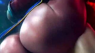 chun li pussy slammed while c viper rides cock in dp frenzy