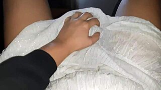 My shy girlfriend in dress licks my pussy so well in this homemade lesbian pov