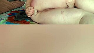 imagine this sexy trans babe stroking for you homemade solo crossdressing fun 😘🍆💦