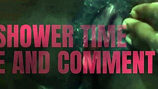 cyndy blackslave masturbating in shower, squirting close up