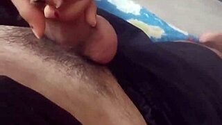 jerking my best friend off while we watch movies with her curvy latina tits