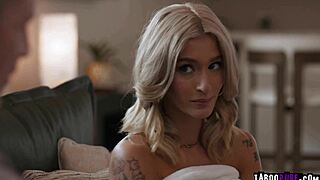 naked teen emma rosie dives into rough fuck with stranger derek kage at his pad