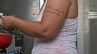 a young pregnant woman shows off her big ass curves teasingly for the camera