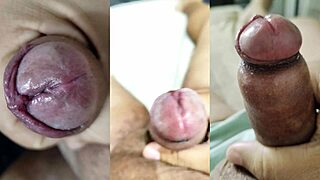 watch me jerk my tiny foreskin cock while my young gf squirts on her tasty pussy and tits - part 19